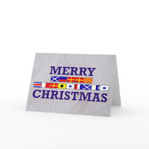 Bandera náutica - Tarjeta de Navidades arenosos