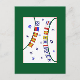 Bandera Náutica Tarjeta navideña Feliz