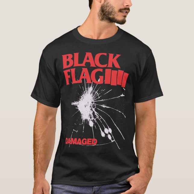 Bandera negra - Camiseta Premium dañada (Anverso)