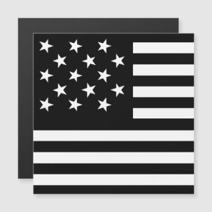 Bandera negra de América con estrellas y barras