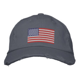 Bandera norteamericana bordada gorra