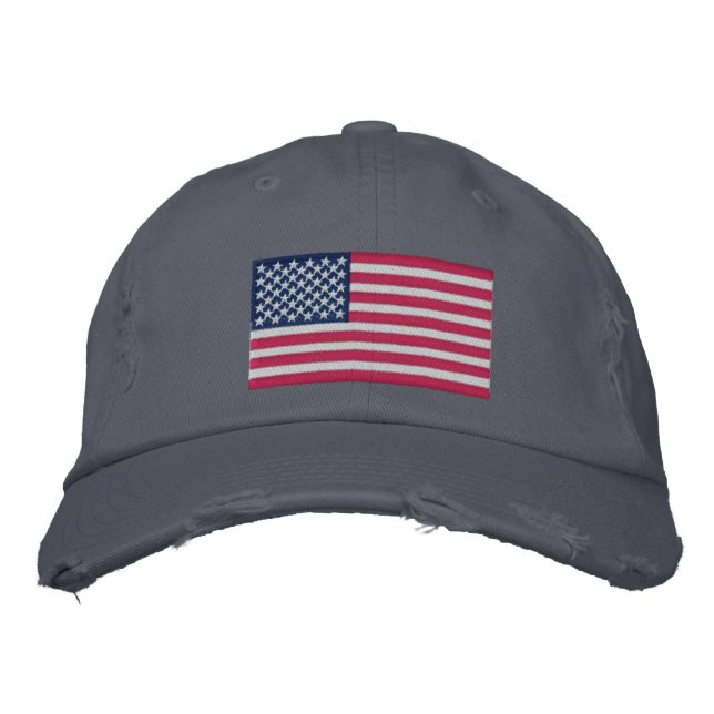 Bandera norteamericana bordada gorra (Anverso)