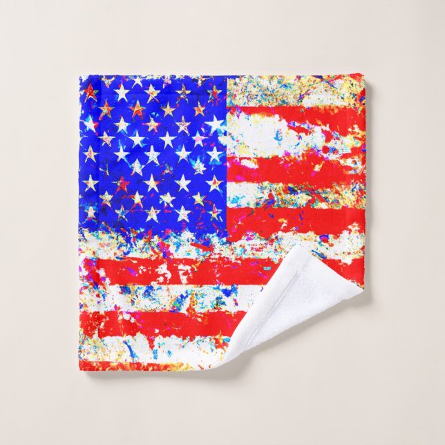Bandera norteamericana de Grunge (Toallita)