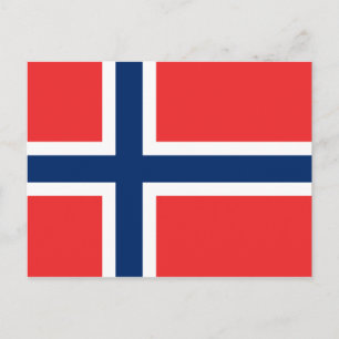 Bandera noruega de postales personalizados de Noru