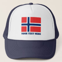 Bandera noruega del gorra de encargo del camionero