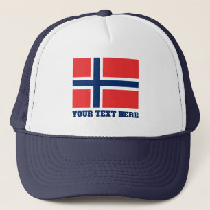 Bandera noruega del gorra de encargo del camionero