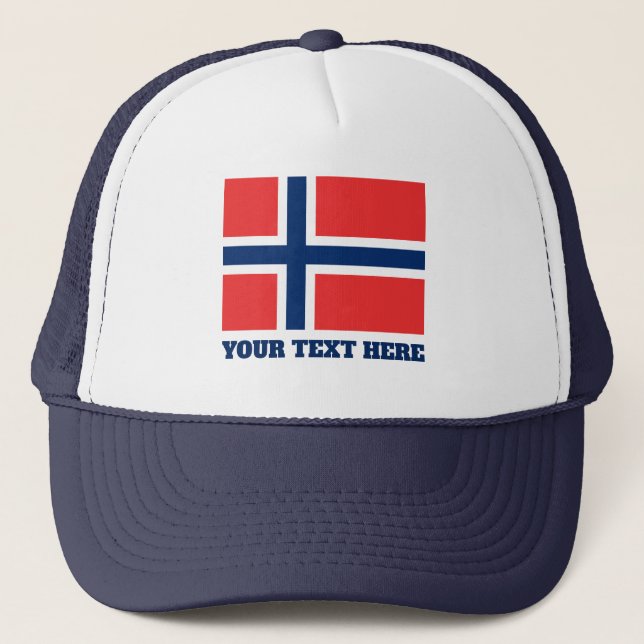 Bandera noruega del gorra de encargo del camionero (Anverso)