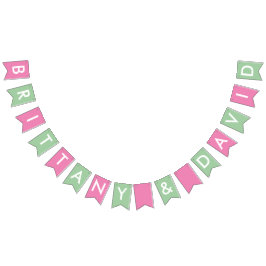 Bandera nupcial de la ducha de Bretaña y de David