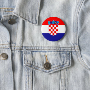 Bandera oficial de Croacia   Botón del emblema nac