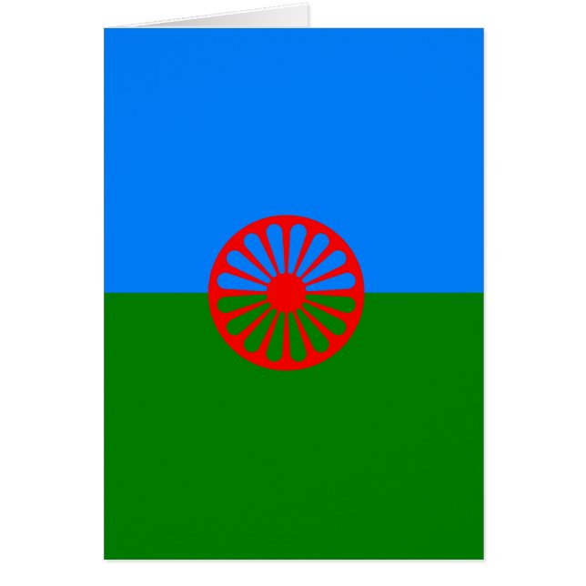 Bandera oficial del gitano del Romany (Frente)