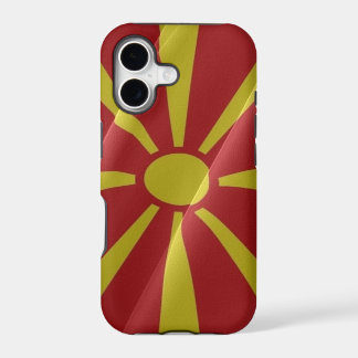Bandera ondeando el norte de Macedonia -