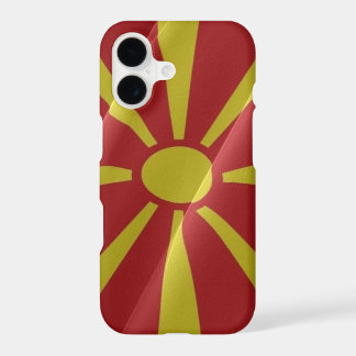Bandera ondeando el norte de Macedonia -