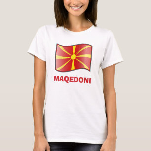 Bandera ondeando la camiseta de Macedonia Maqedoni