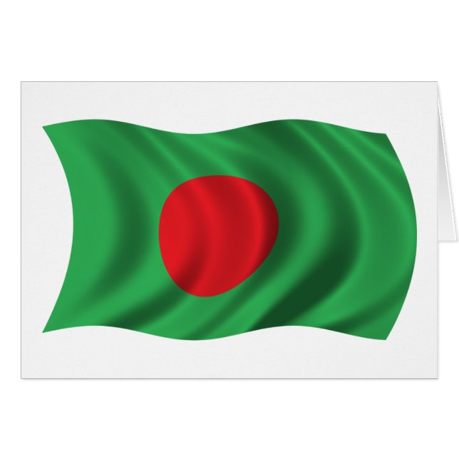 Bandera ondulada de Bangladesh (Anverso (Horizontal))