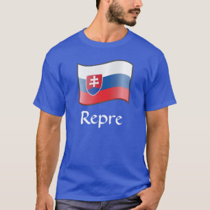 Bandera onduladora de Eslovaquia Repre camiseta