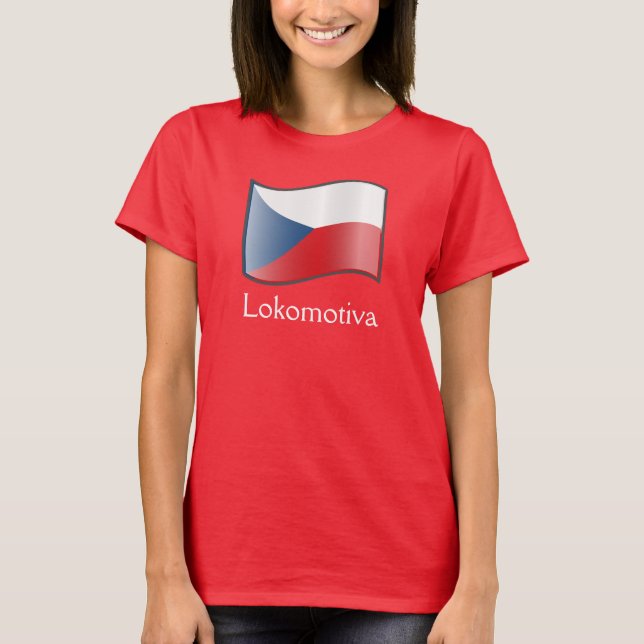 Bandera onduladora de la República Checa Camisa Lo (Anverso)
