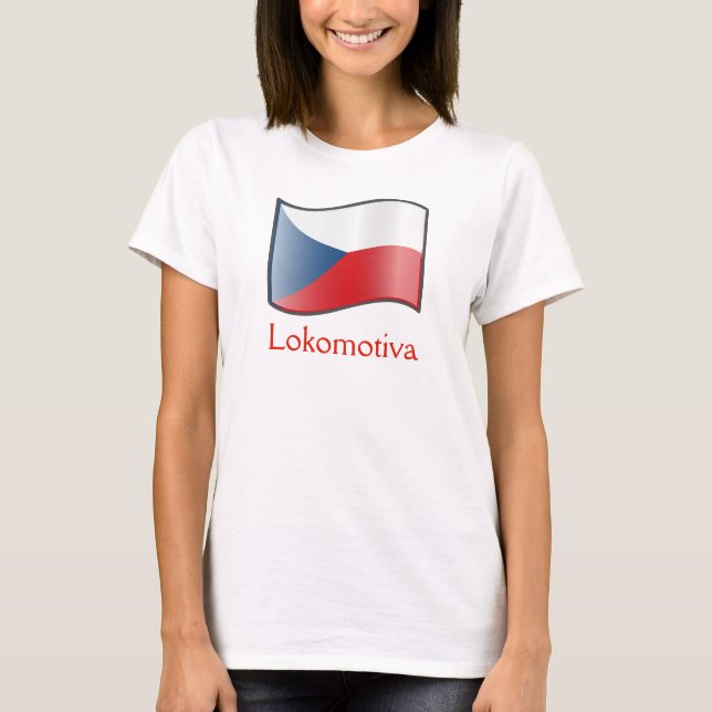 Bandera onduladora de la República Checa Camisa Lo (Anverso)