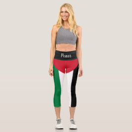 Bandera palestina (Paz) Pantalones de Yoga