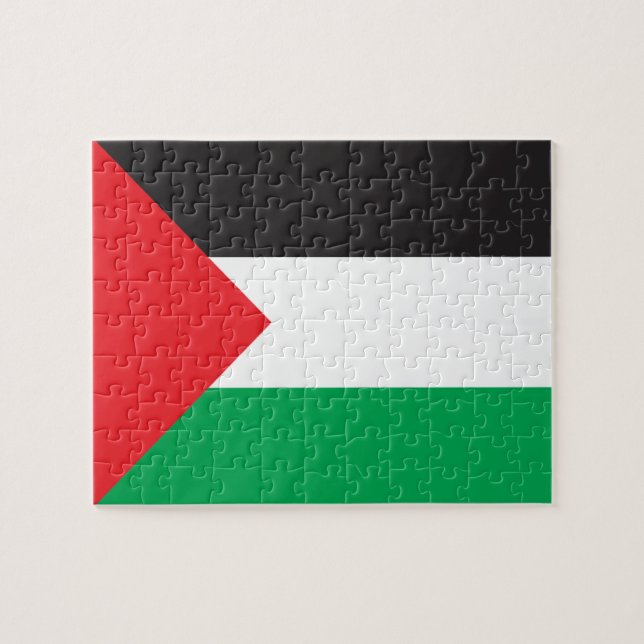 Bandera Palestina rompecabezas (Horizontal)