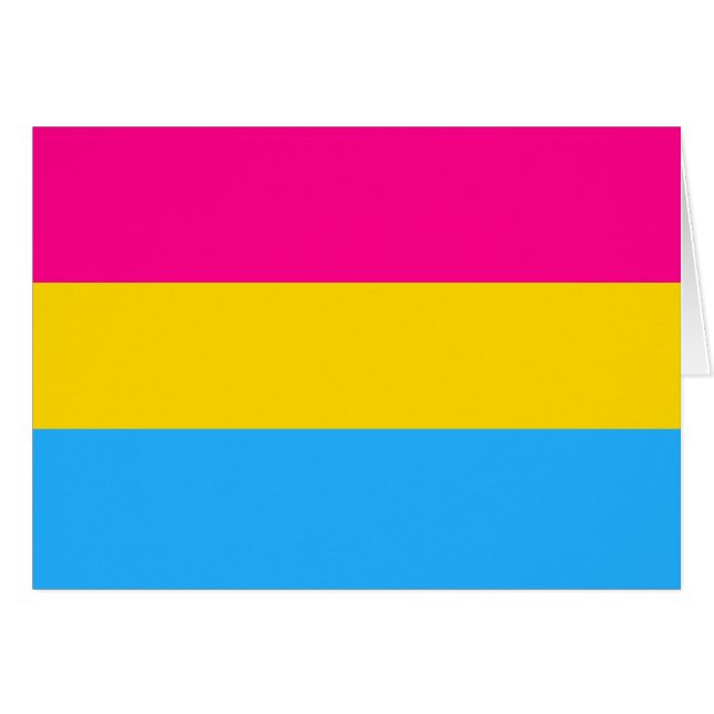 "BANDERA PANSEXUAL DEL ORGULLO " (Anverso (Horizontal))