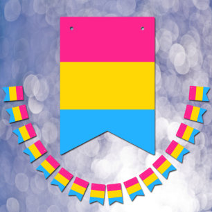 Bandera pansexual y bandera de la comunidad del or