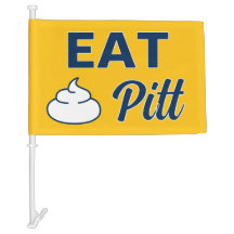 Bandera del coche WVU Come PITT