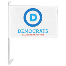 Bandera única del coche del fiesta Democratic