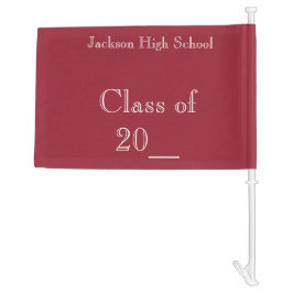 Bandera Para Coche Colegio de Graduación o Bandera de Coche de Secund