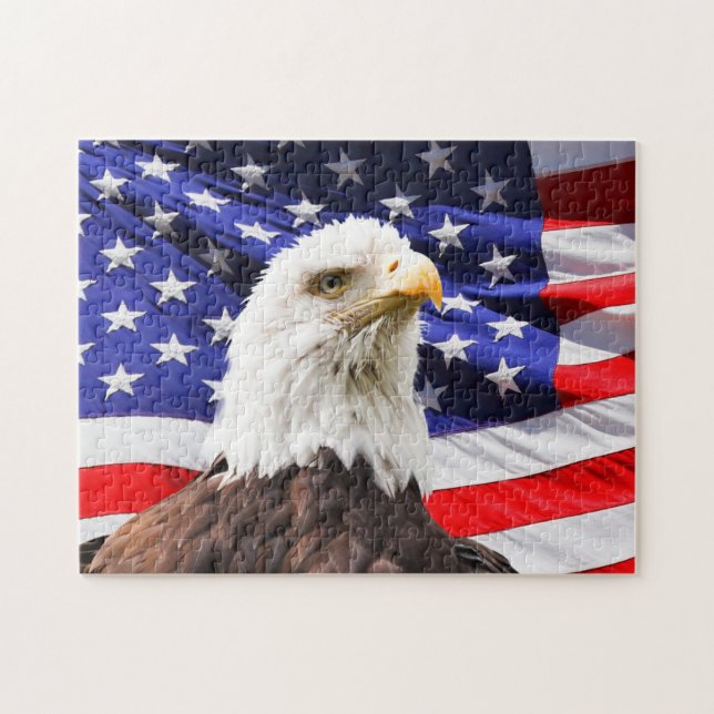 BANDERA PATRIOTA AMERICANA EAGLE JIGSAW PUZZLE (Horizontal)