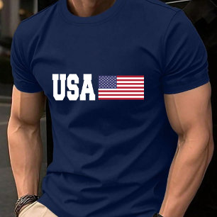 Bandera Patriótica Americana Camiseta Estadouniden