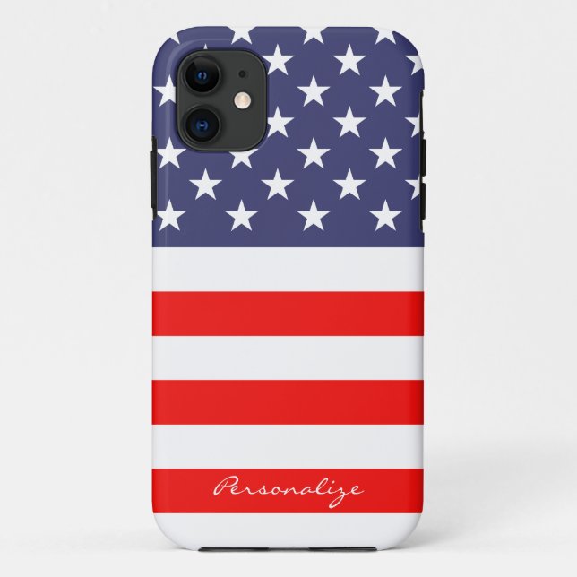 Bandera Patriótica Americana Iphone 11 funda perso (Reverso)