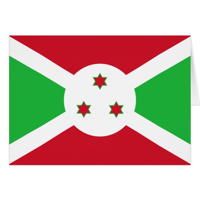 Bandera patriótica burundesa (Anverso (Horizontal))