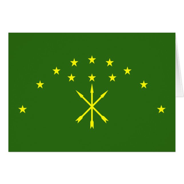 Bandera patriótica de Adigueya (Anverso (Horizontal))