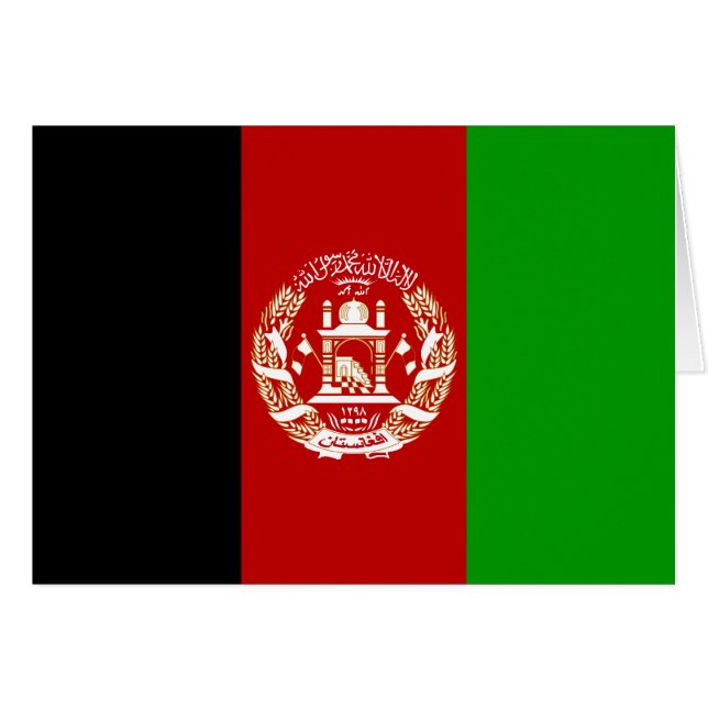 Bandera patriótica de Afganistán (Anverso (Horizontal))