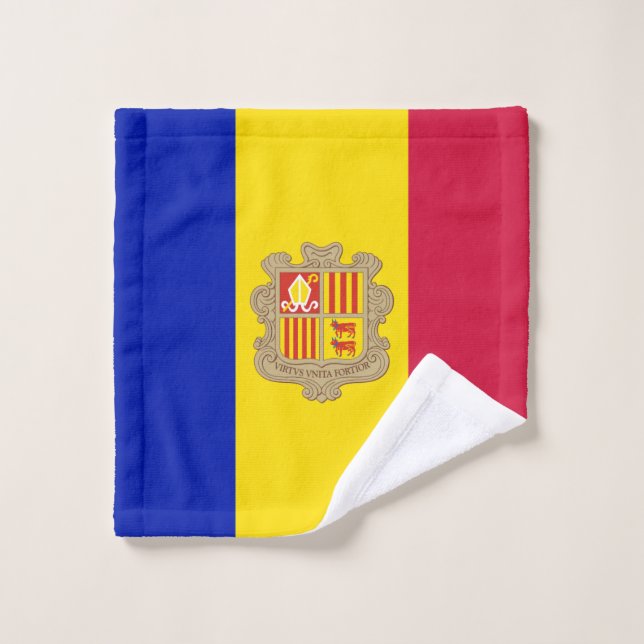 Bandera patriótica de Andorra (Toallita)