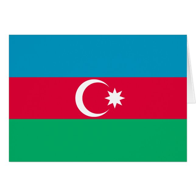 Bandera patriótica de Azerbaiyán (Anverso (Horizontal))