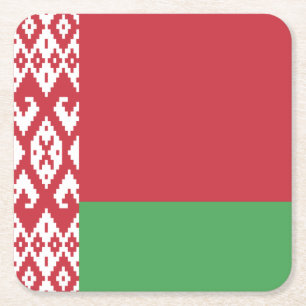 Bandera patriótica de Belarús Posavasos de papel S