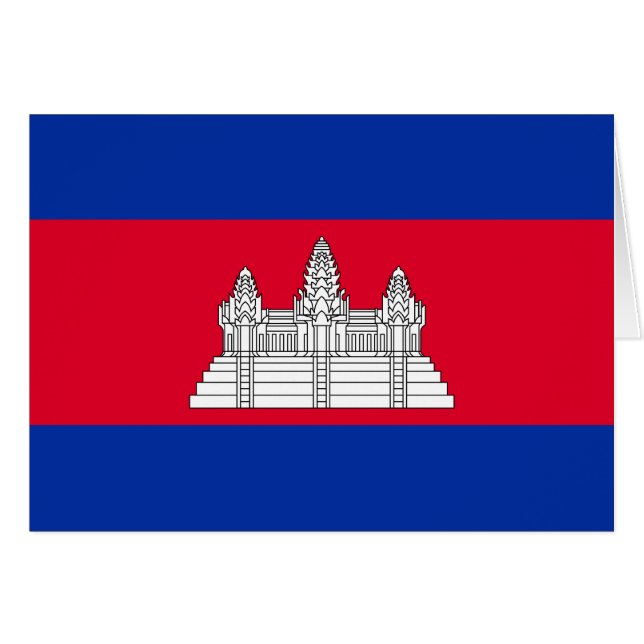 Bandera Patriótica De Camboya (Anverso (Horizontal))