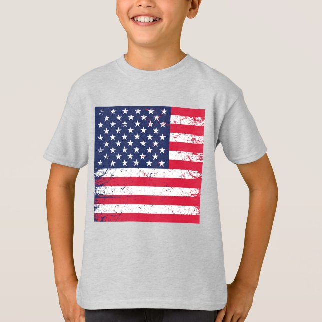 Bandera patriótica de camisetas para niños (Anverso)