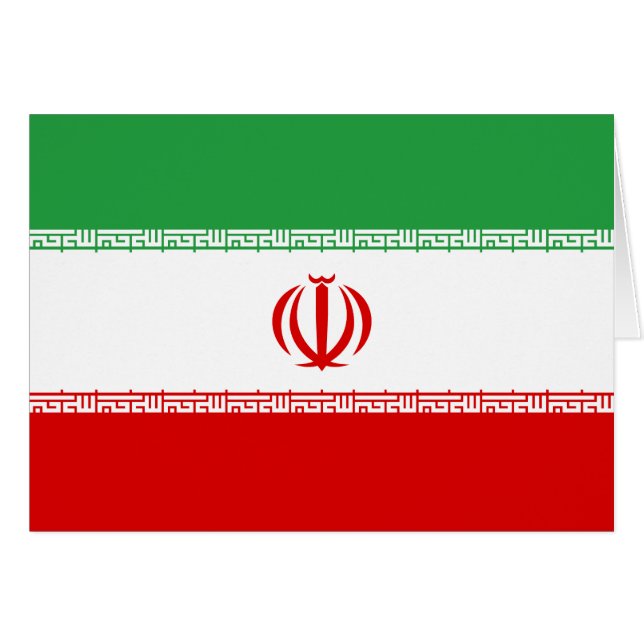 Bandera Patriótica de Irán (Anverso (Horizontal))