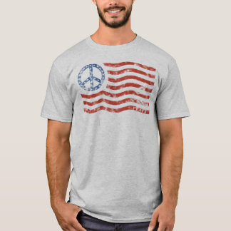 Bandera patriótica de la paz de la camiseta (niños