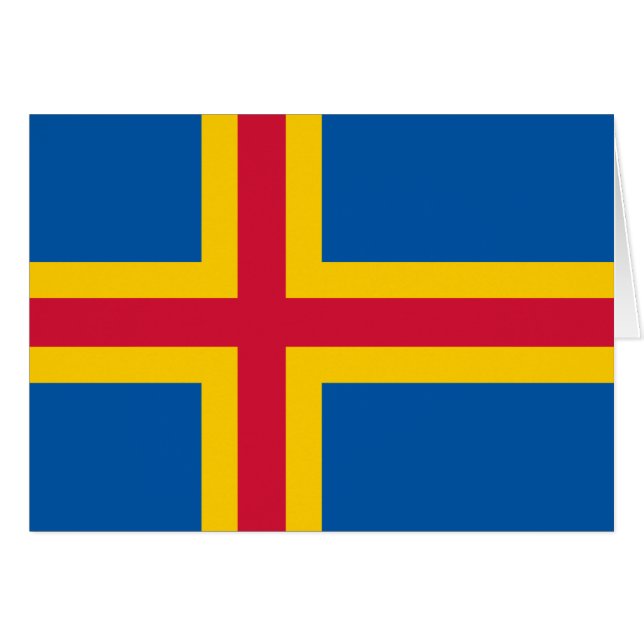 Bandera patriótica de las Islas Åland (Anverso (Horizontal))