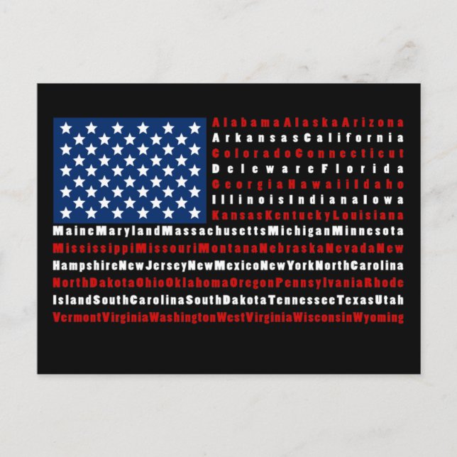 Bandera Patriótica de los Estados Unidos, tarjeta  (Anverso)