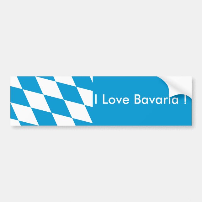 Bandera pegatina de Baviera, Alemania (Frente)