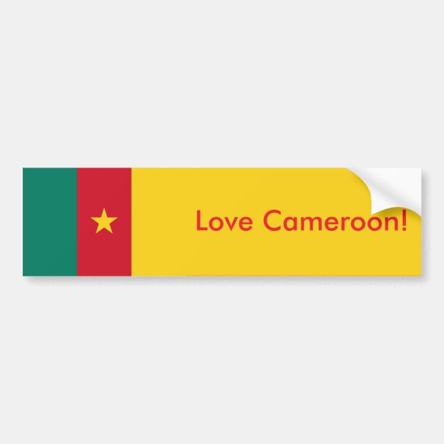 Bandera pegatina de Camerún (Frente)