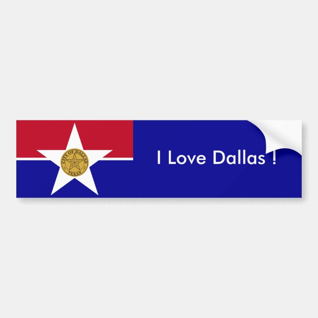 Bandera pegatina de Dallas, EE.UU. (Frente)