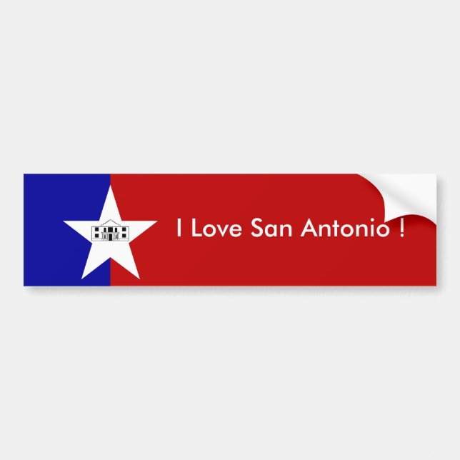 Bandera pegatina de la ciudad de San Antonio, EE.U (Frente)