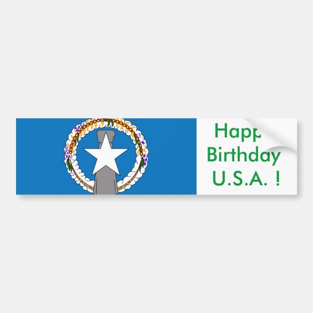 Bandera pegatina de las Islas Marianas del Norte (Frente)