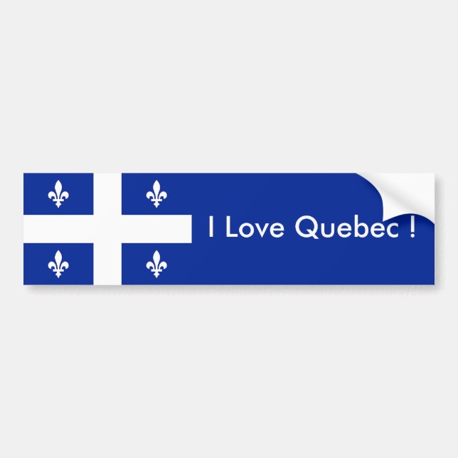 Bandera pegatina de Quebec, Canadá (Frente)