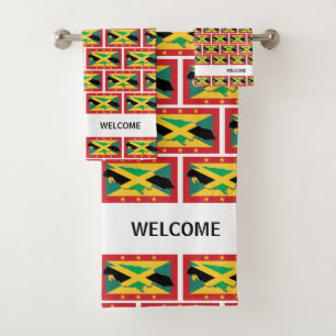 BANDERA personalizado de doble herencia GRENADA JA